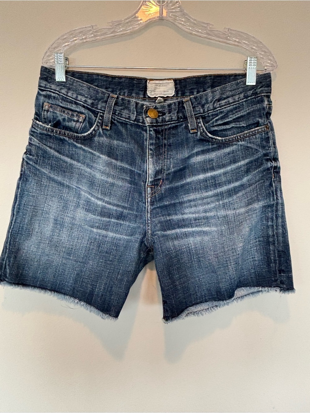 Current/Elliott Dark Blue Cutoff Denim Shorts